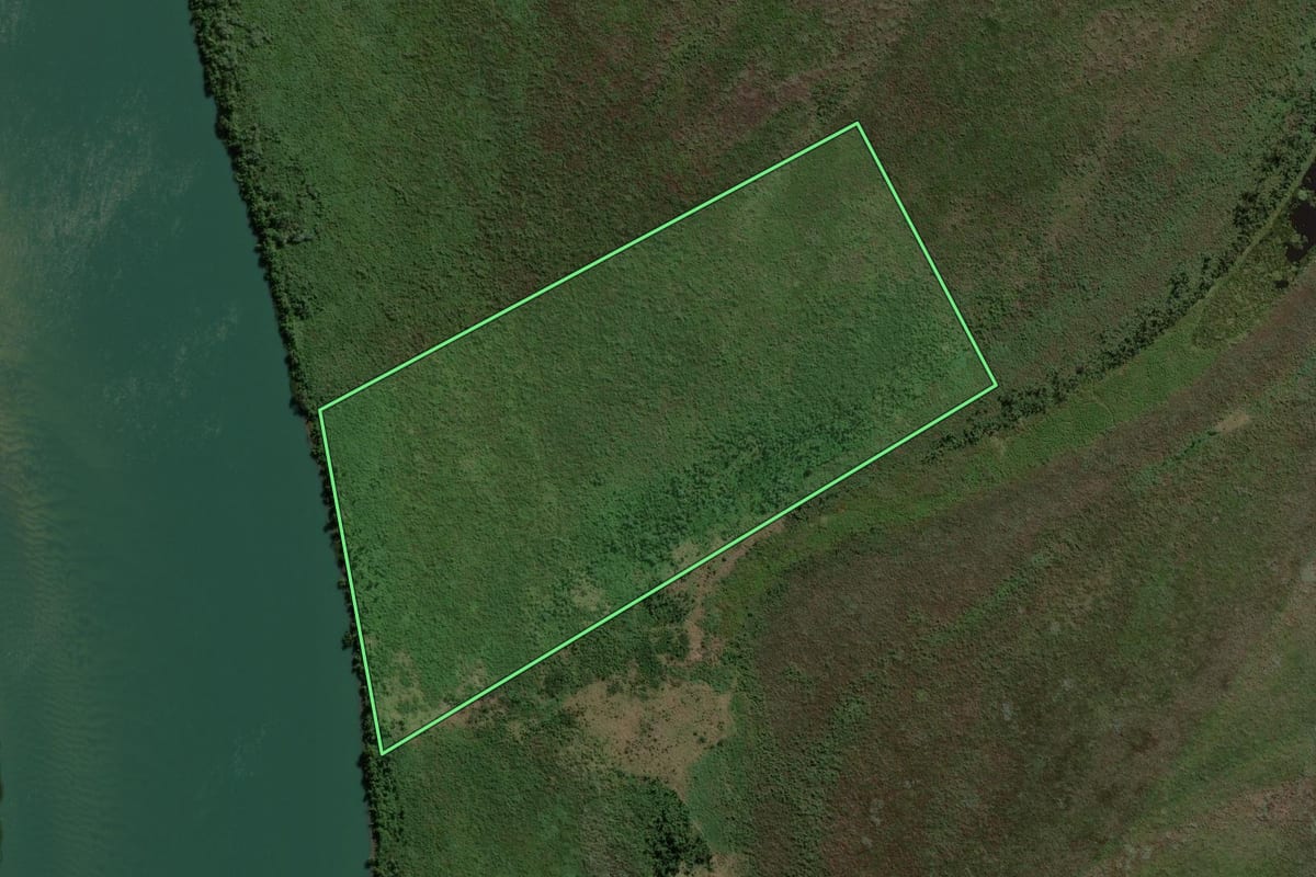 Imagem de satélite do imóvel rural em Altônia (PR), com o contorno declarado no CAR desenhado por cima.