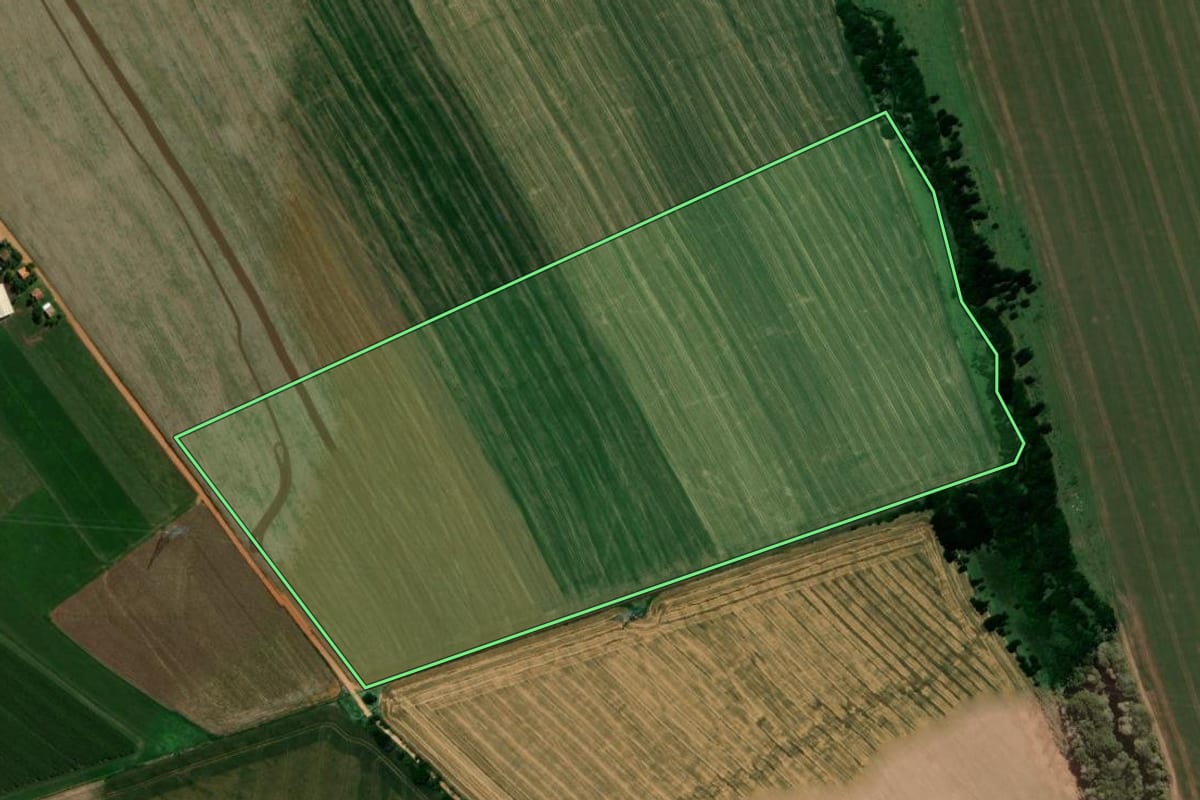 Imagem de satélite do imóvel rural em Arapoti (PR), com o contorno declarado no CAR desenhado por cima.
