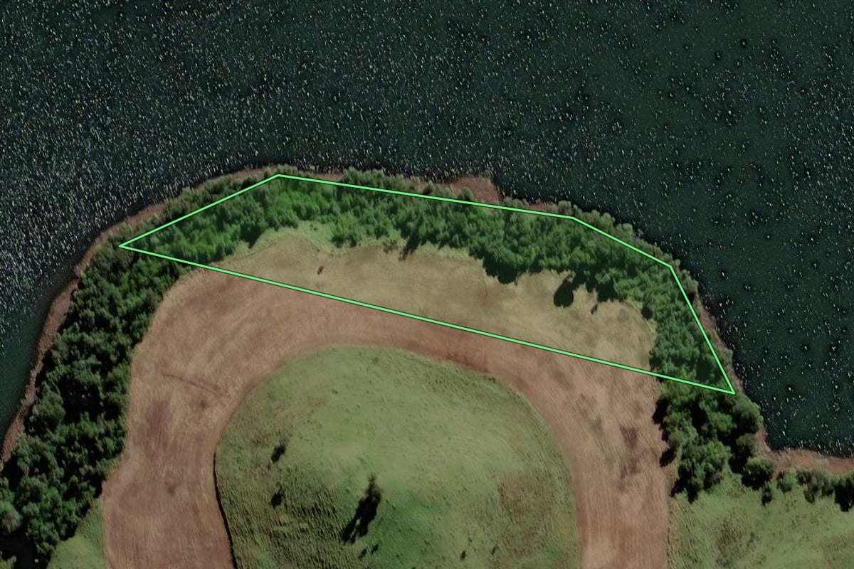 Imagem de satélite do imóvel rural em Chopinzinho (PR), com o contorno declarado no CAR desenhado por cima.