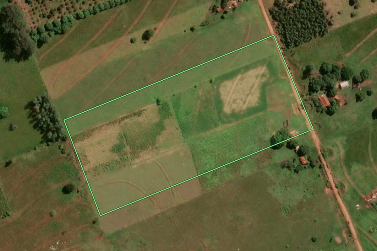 Imagem de satélite do imóvel rural em Ivaté (PR), com o contorno declarado no CAR desenhado por cima.