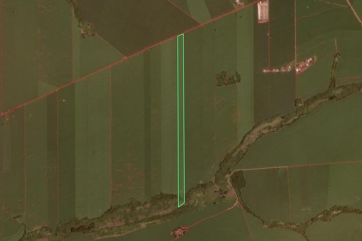 Imagem de satélite do imóvel rural em Juranda (PR), com o contorno declarado no CAR desenhado por cima.