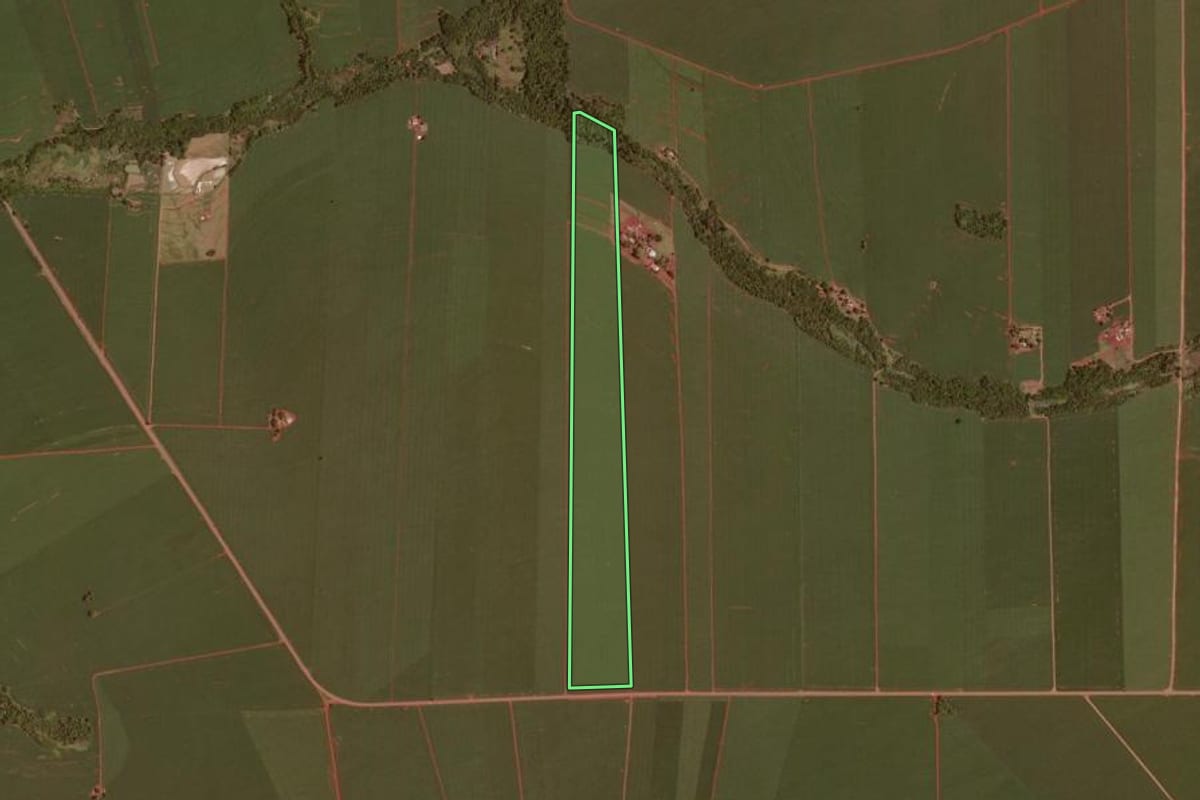Imagem de satélite do imóvel rural em Juranda (PR), com o contorno declarado no CAR desenhado por cima.