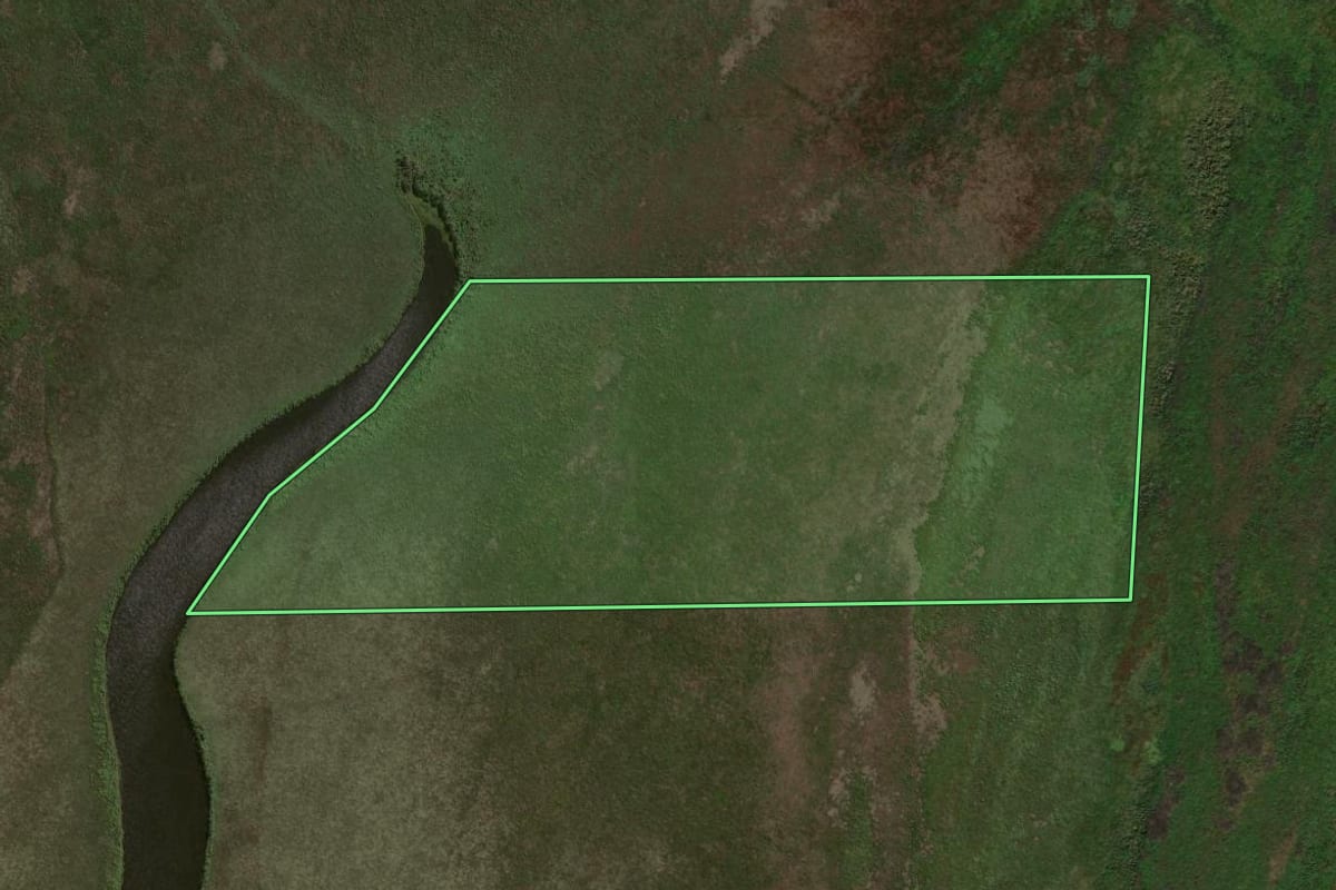 Imagem de satélite do imóvel rural em Alto Paraíso (PR), com o contorno declarado no CAR desenhado por cima.