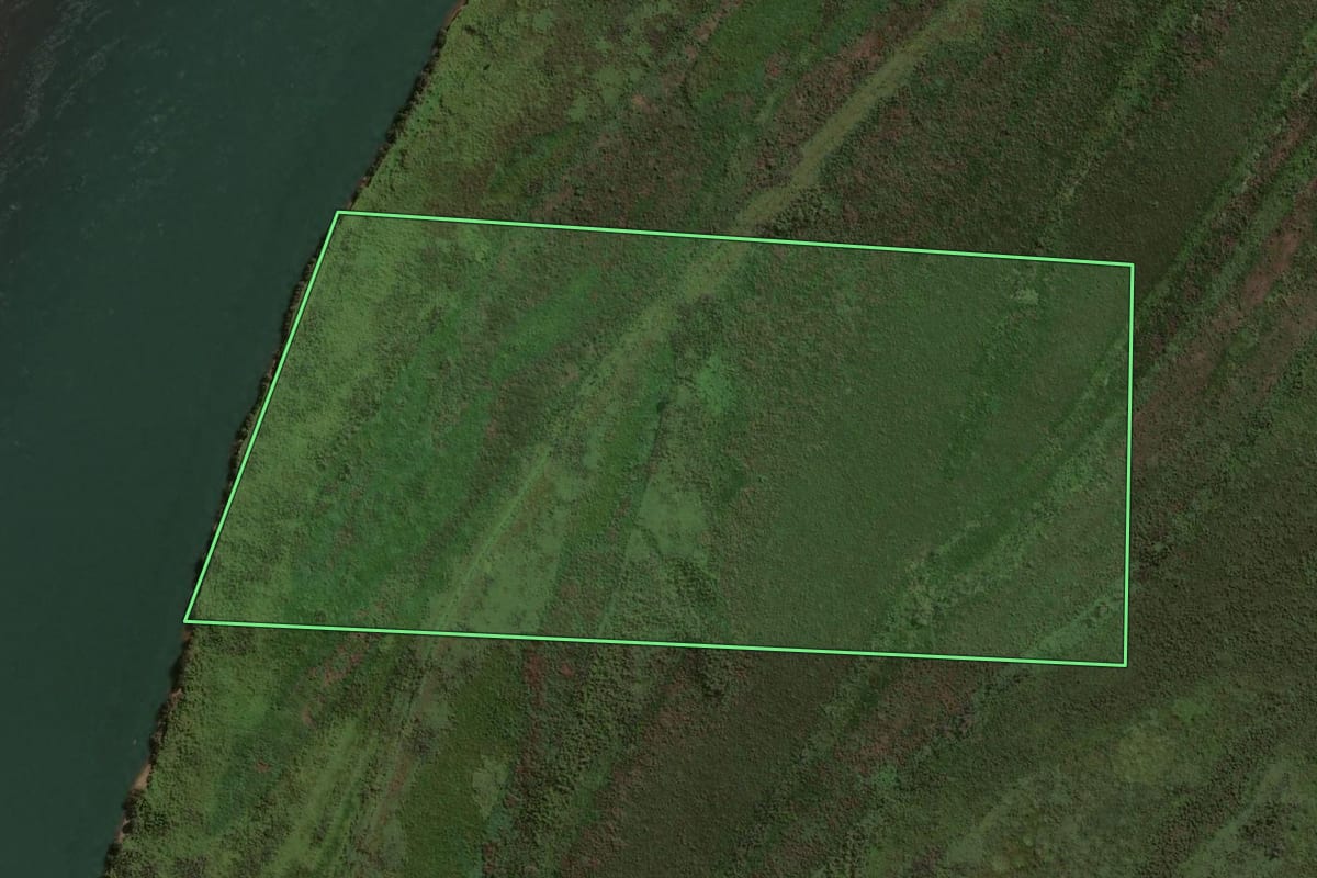 Imagem de satélite do imóvel rural em Alto Paraíso (PR), com o contorno declarado no CAR desenhado por cima.