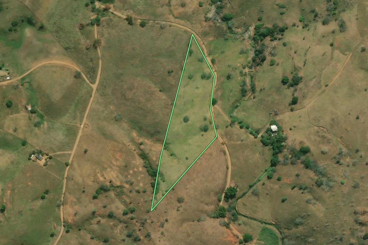 Imagem de satélite do imóvel rural em Bom Jesus do Itabapoana (RJ), com o contorno declarado no CAR desenhado por cima.