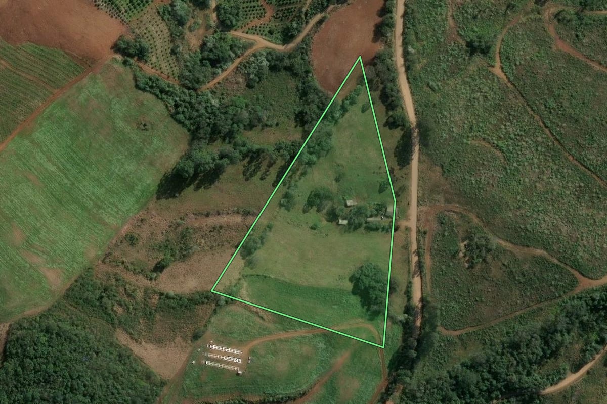 Imagem de satélite do imóvel rural em Barra do Rio Azul (RS), com o contorno declarado no CAR desenhado por cima.