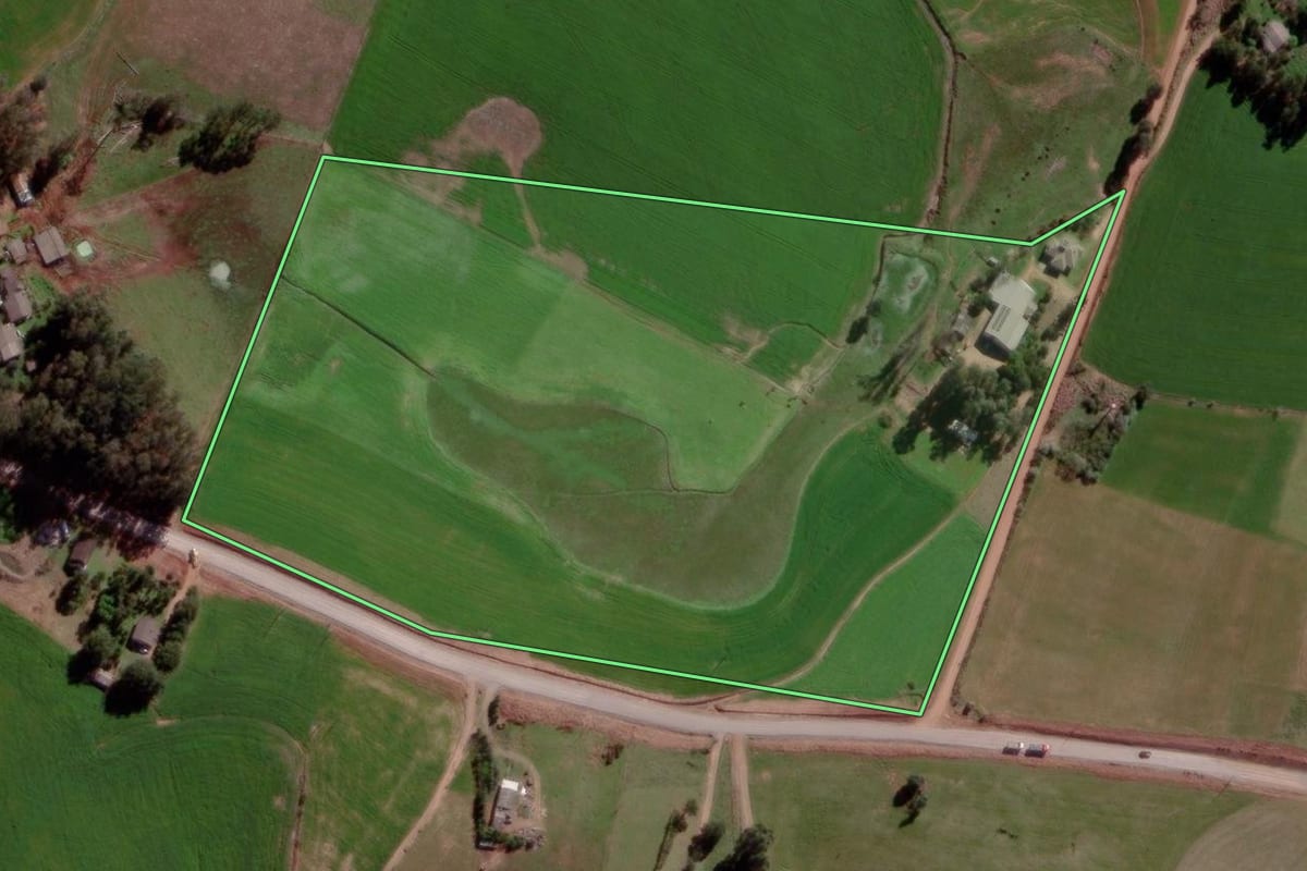 Imagem de satélite do imóvel rural em Boa Vista do Incra (RS), com o contorno declarado no CAR desenhado por cima.
