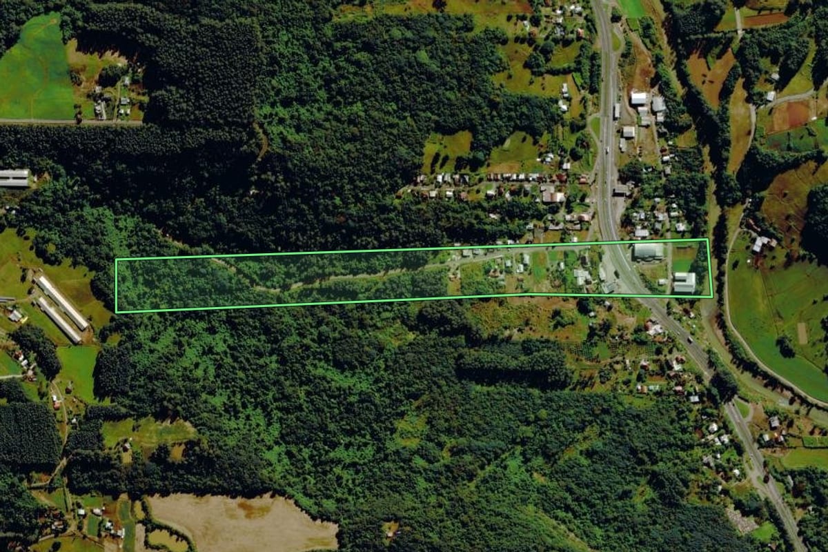 Imagem de satélite do imóvel rural em Bom Princípio (RS), com o contorno declarado no CAR desenhado por cima.