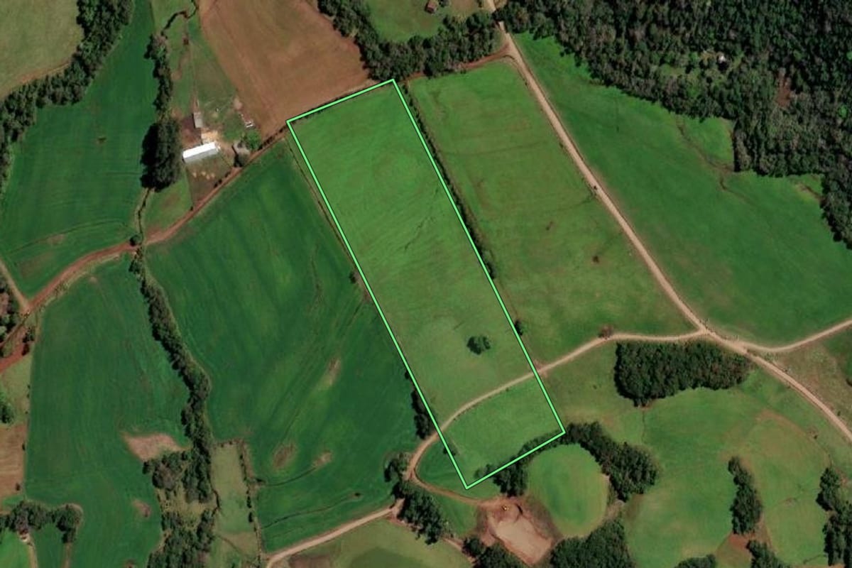 Imagem de satélite do imóvel rural em Cândido Godói (RS), com o contorno declarado no CAR desenhado por cima.