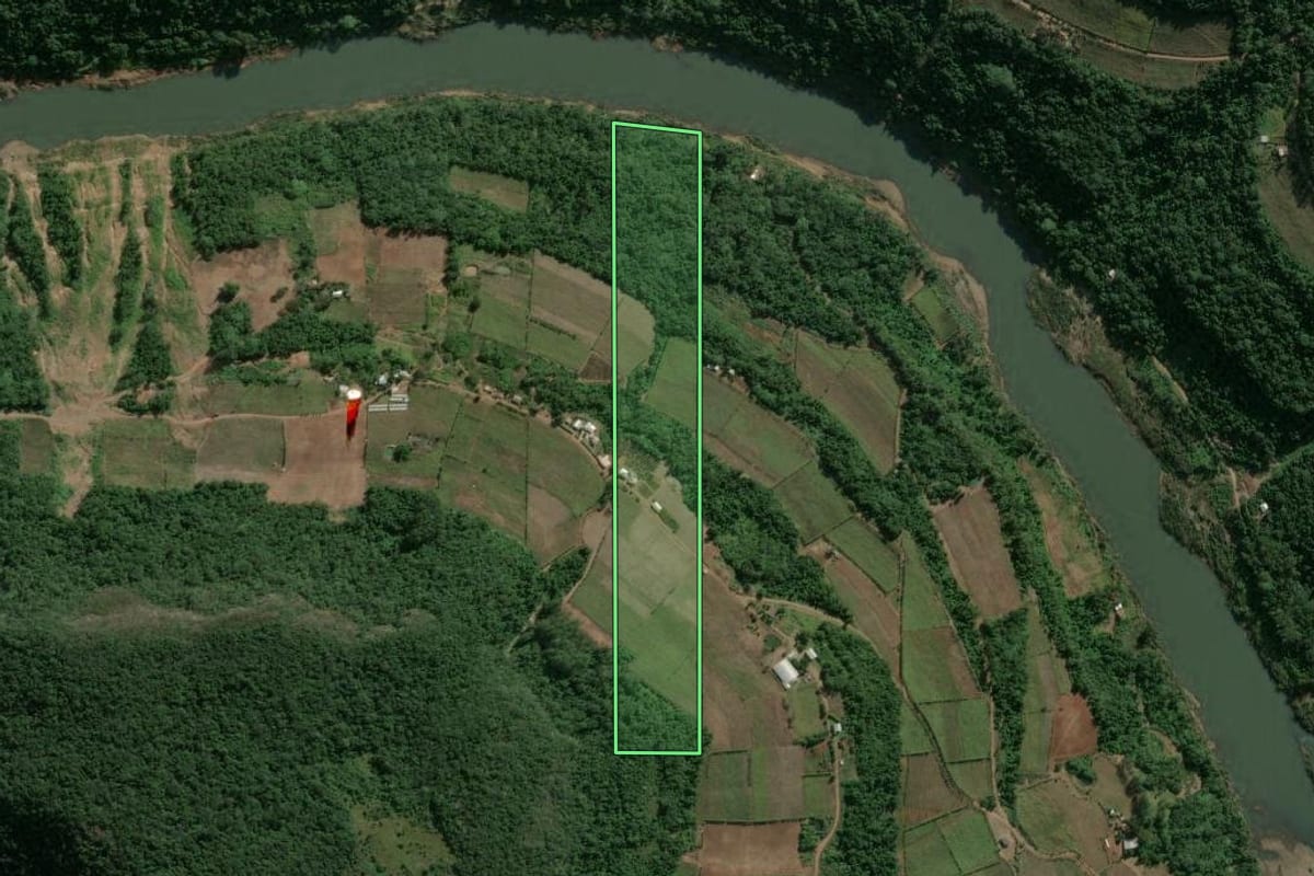 Imagem de satélite do imóvel rural em Cotiporã (RS), com o contorno declarado no CAR desenhado por cima.
