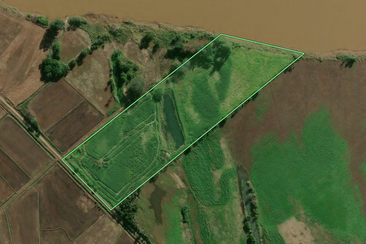 Imagem de satélite do imóvel rural em Cruzeiro do Sul (RS), com o contorno declarado no CAR desenhado por cima.