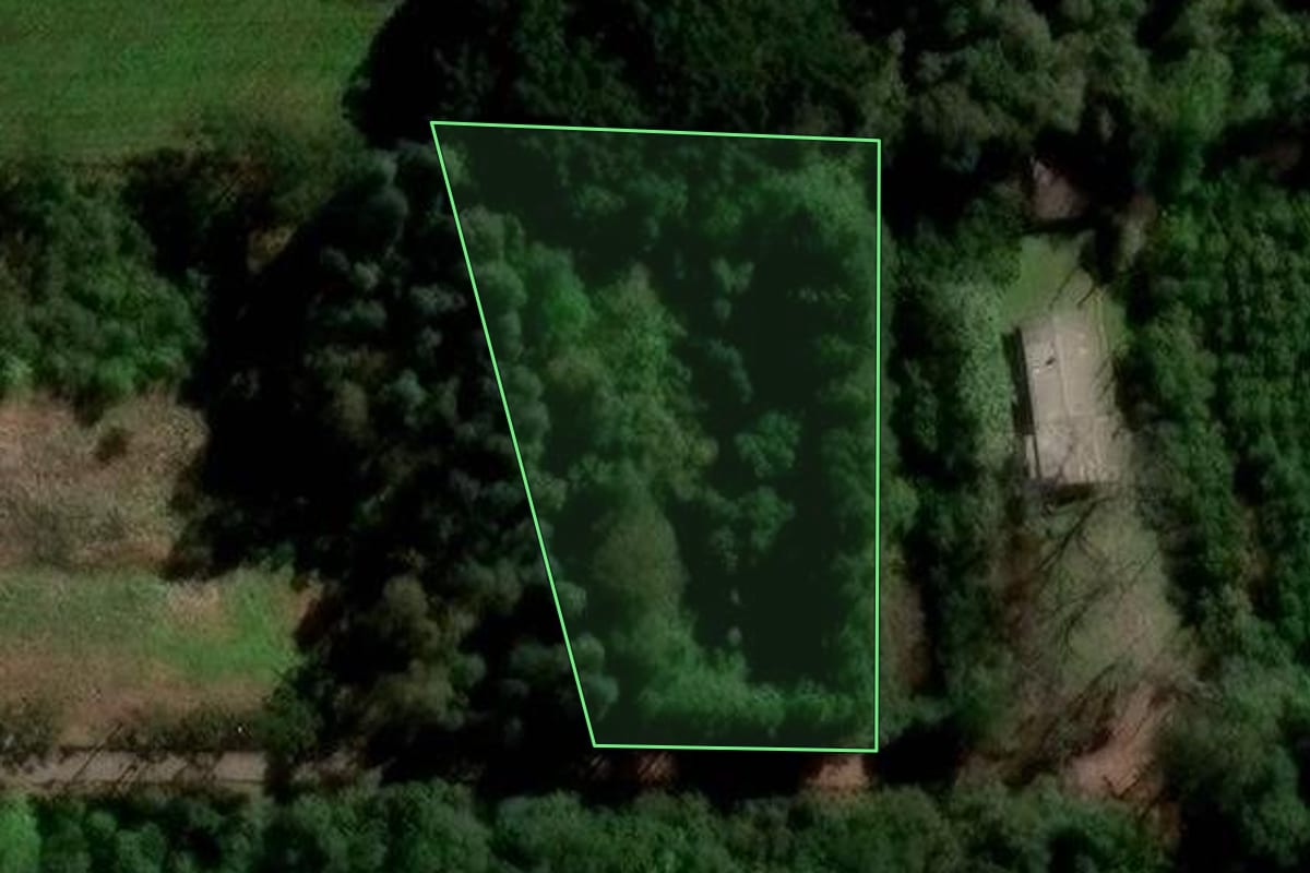 Imagem de satélite do imóvel rural em Flores da Cunha (RS), com o contorno declarado no CAR desenhado por cima.
