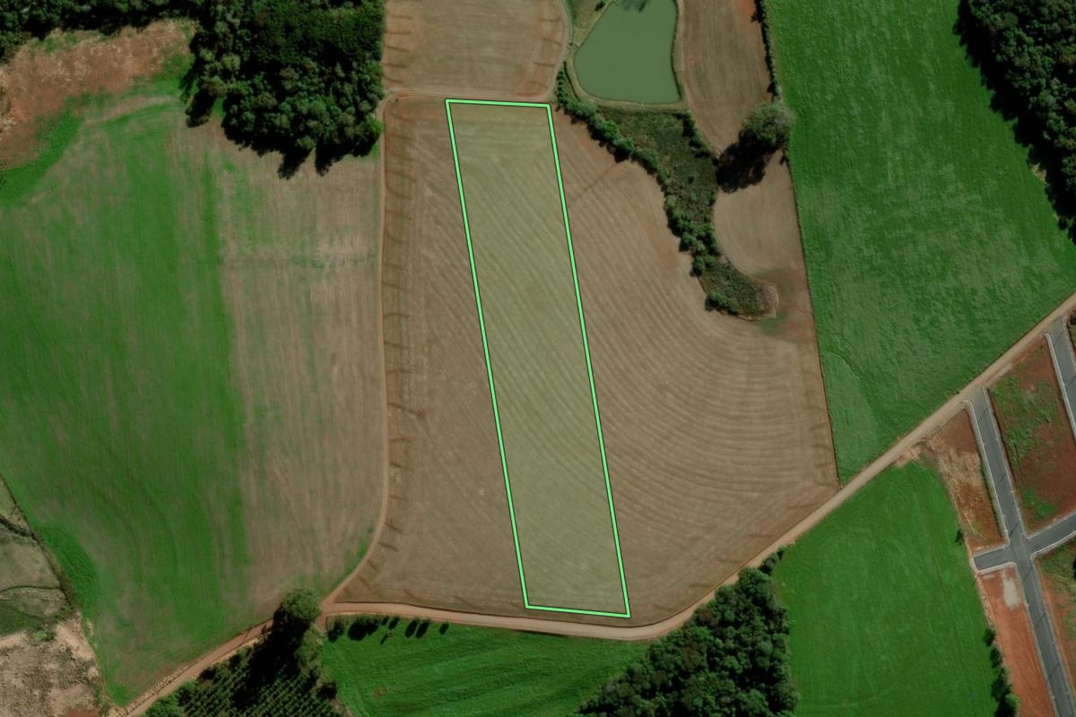 Imagem de satélite do imóvel rural em Marau (RS), com o contorno declarado no CAR desenhado por cima.