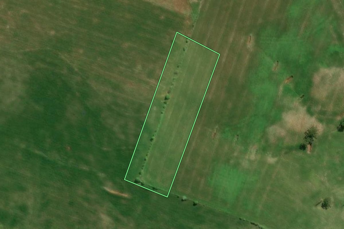 Imagem de satélite do imóvel rural em Marau (RS), com o contorno declarado no CAR desenhado por cima.