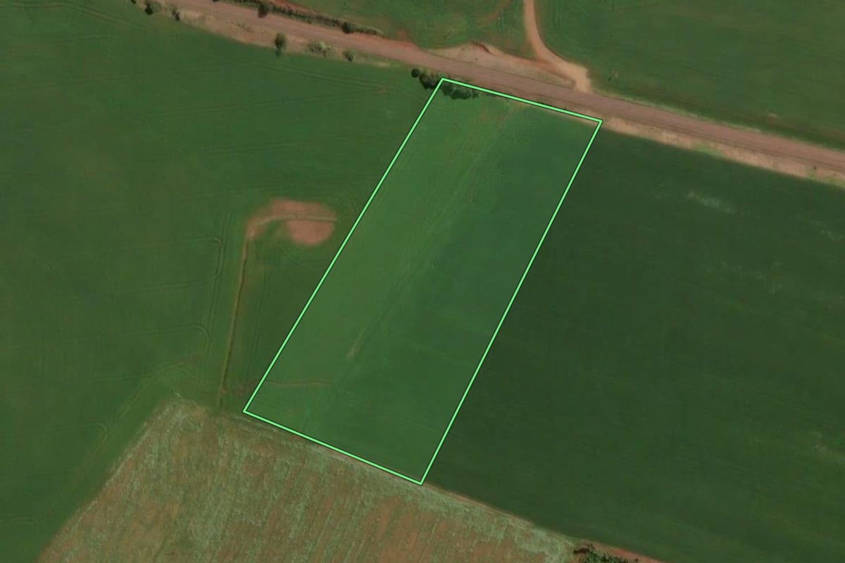 Imagem de satélite do imóvel rural em Nonoai (RS), com o contorno declarado no CAR desenhado por cima.