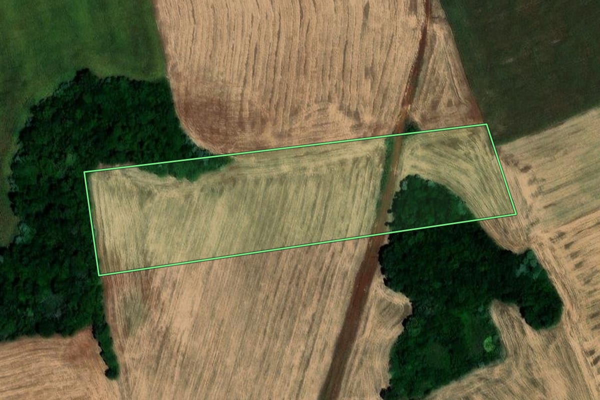 Imagem de satélite do imóvel rural em São José das Missões (RS), com o contorno declarado no CAR desenhado por cima.