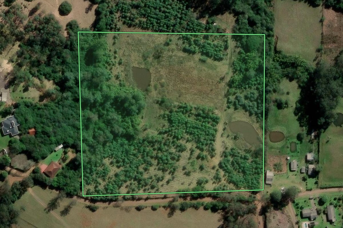 Imagem de satélite do imóvel rural em São Sebastião do Caí (RS), com o contorno declarado no CAR desenhado por cima.