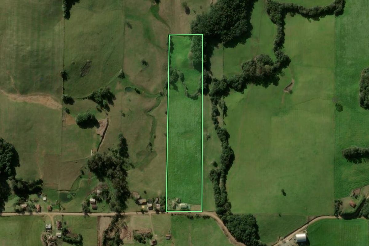 Imagem de satélite do imóvel rural em Silveira Martins (RS), com o contorno declarado no CAR desenhado por cima.