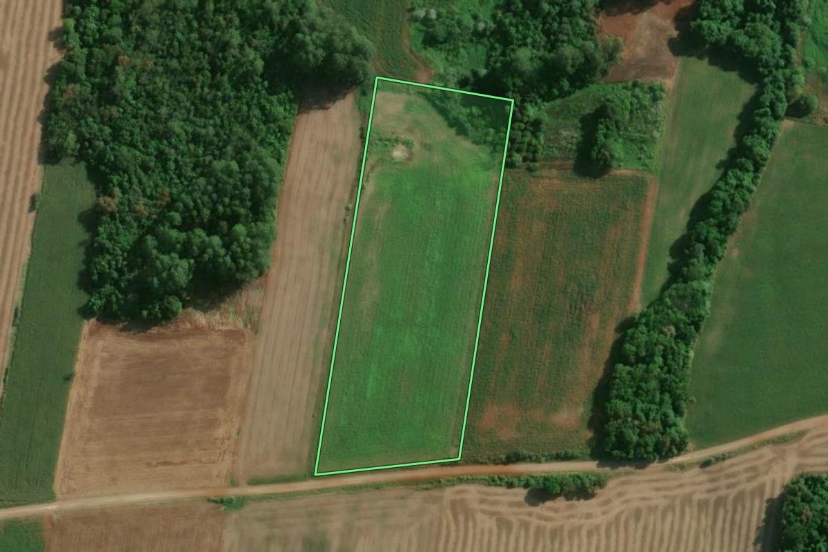 Imagem de satélite do imóvel rural em Teutônia (RS), com o contorno declarado no CAR desenhado por cima.