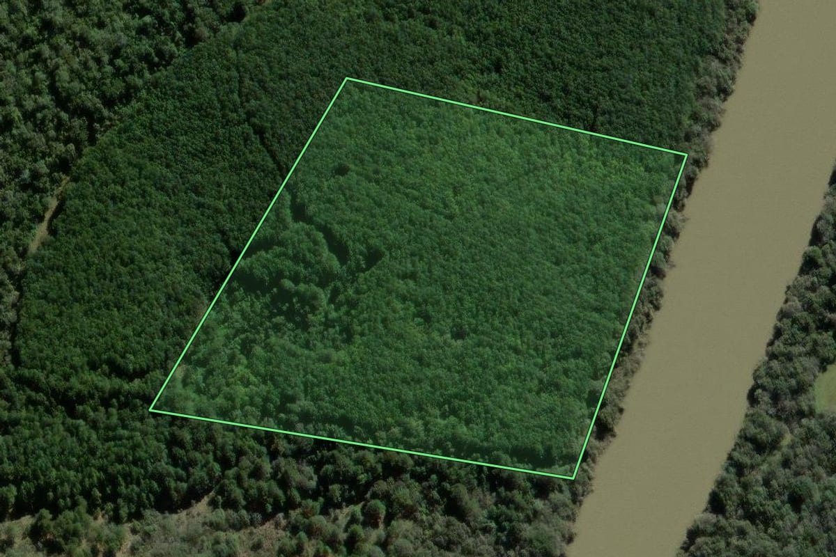 Imagem de satélite do imóvel rural em Campo Belo do Sul (SC), com o contorno declarado no CAR desenhado por cima.