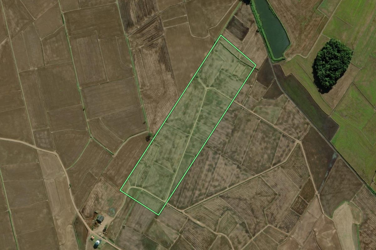 Imagem de satélite do imóvel rural em Ermo (SC), com o contorno declarado no CAR desenhado por cima.