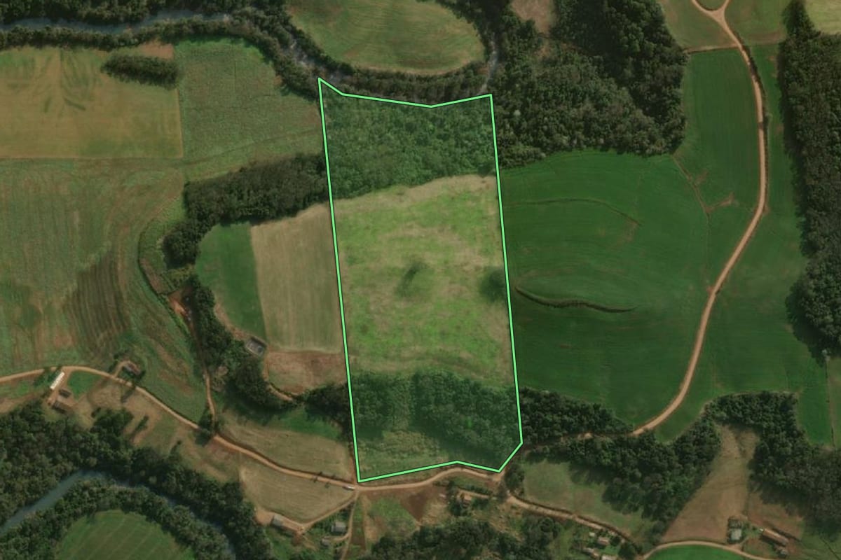 Imagem de satélite do imóvel rural em Guaraciaba (SC), com o contorno declarado no CAR desenhado por cima.