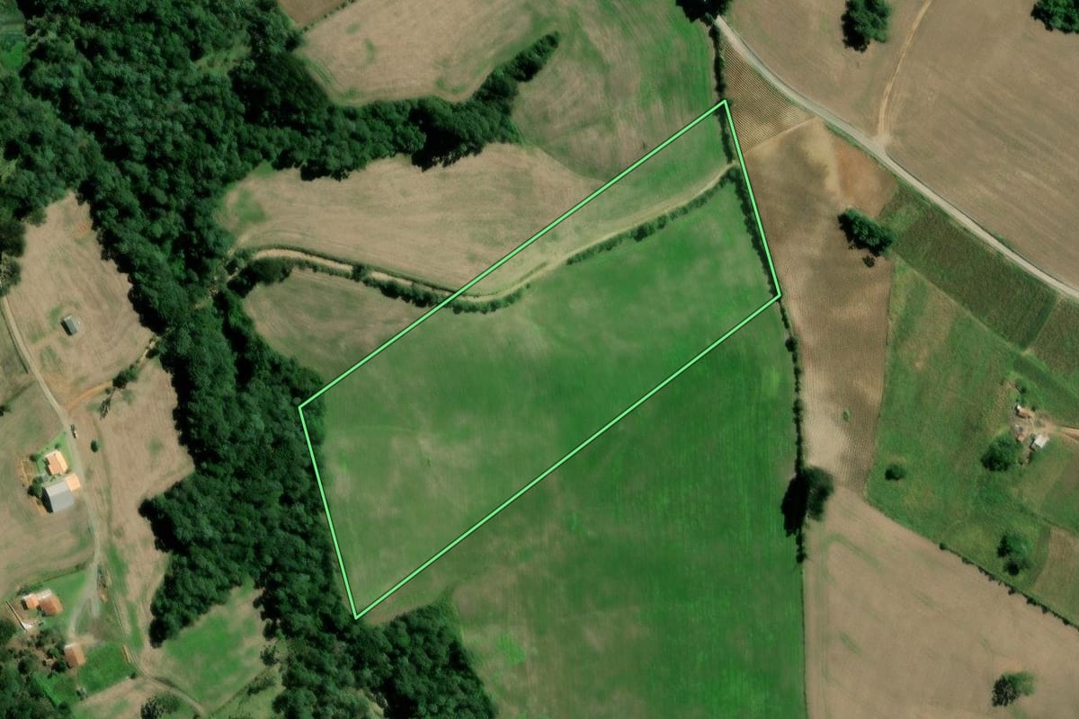 Imagem de satélite do imóvel rural em Major Vieira (SC), com o contorno declarado no CAR desenhado por cima.