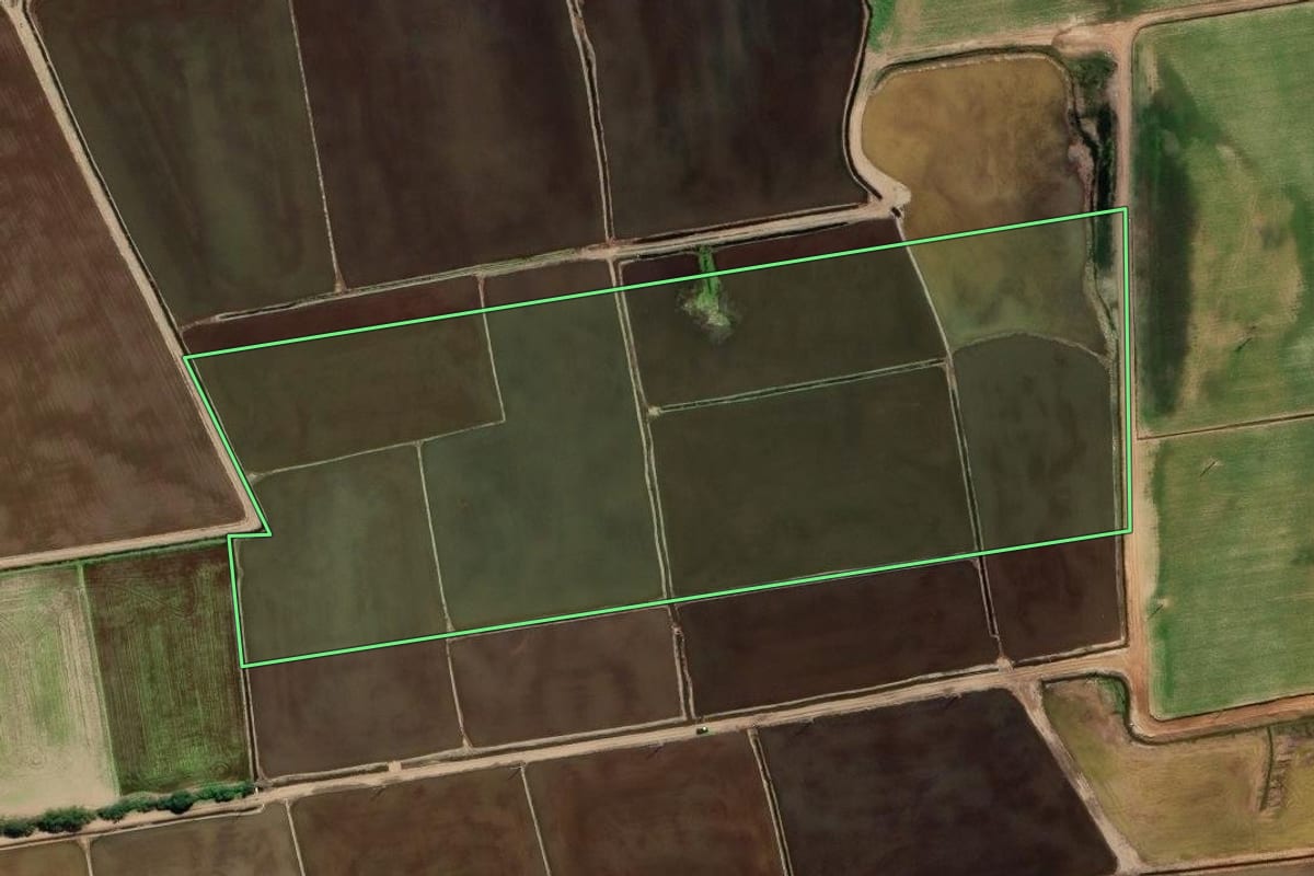 Imagem de satélite do imóvel rural em Maracajá (SC), com o contorno declarado no CAR desenhado por cima.