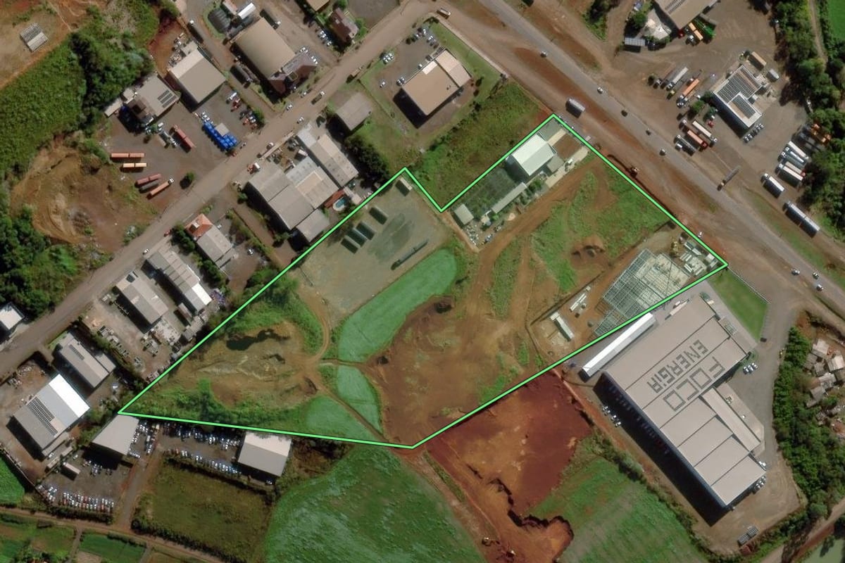 Imagem de satélite do imóvel rural em Maravilha (SC), com o contorno declarado no CAR desenhado por cima.