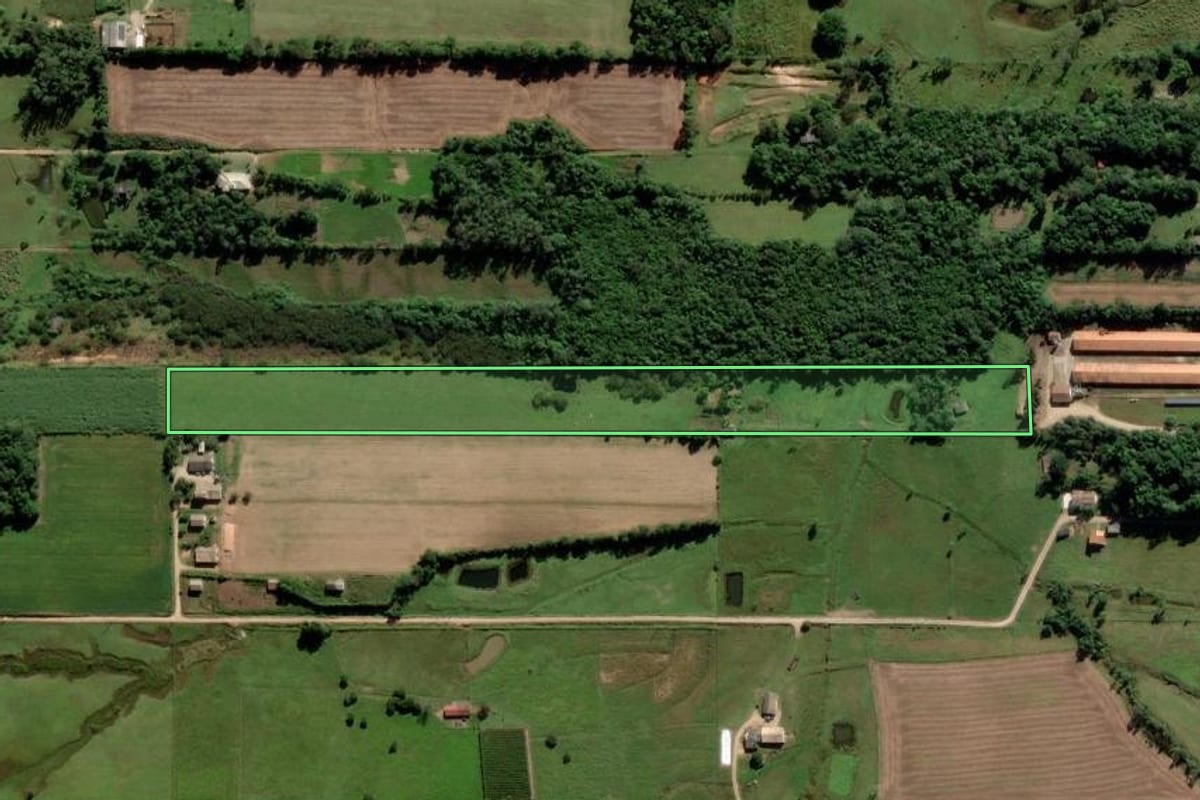 Imagem de satélite do imóvel rural em Morro da Fumaça (SC), com o contorno declarado no CAR desenhado por cima.