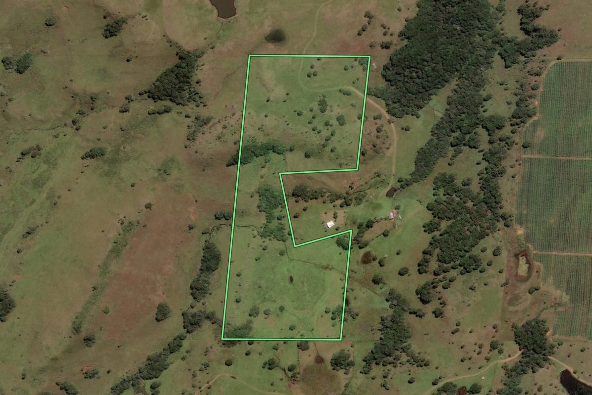 Imagem de satélite do imóvel rural em Painel (SC), com o contorno declarado no CAR desenhado por cima.