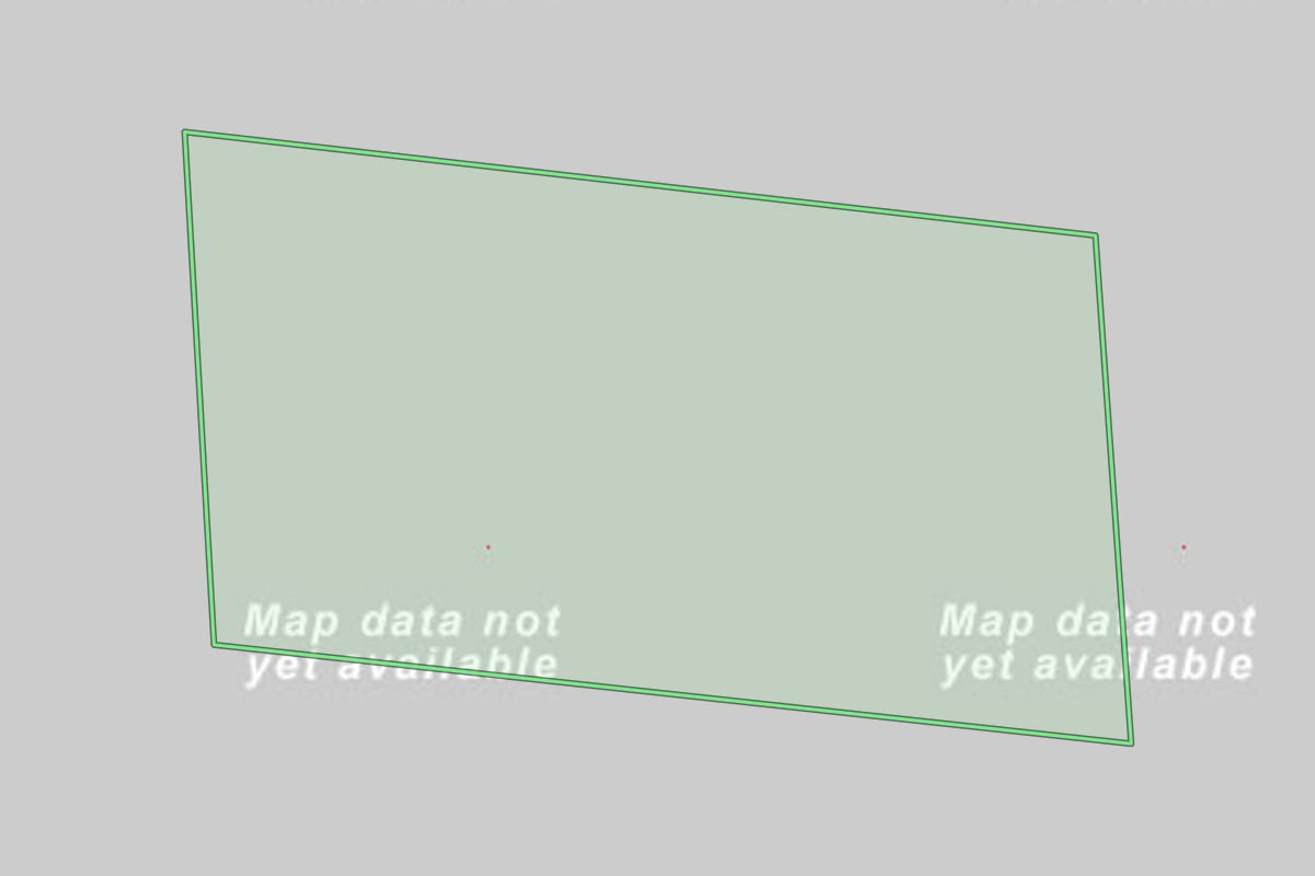 Imagem de satélite do imóvel rural em Palhoça (SC), com o contorno declarado no CAR desenhado por cima.