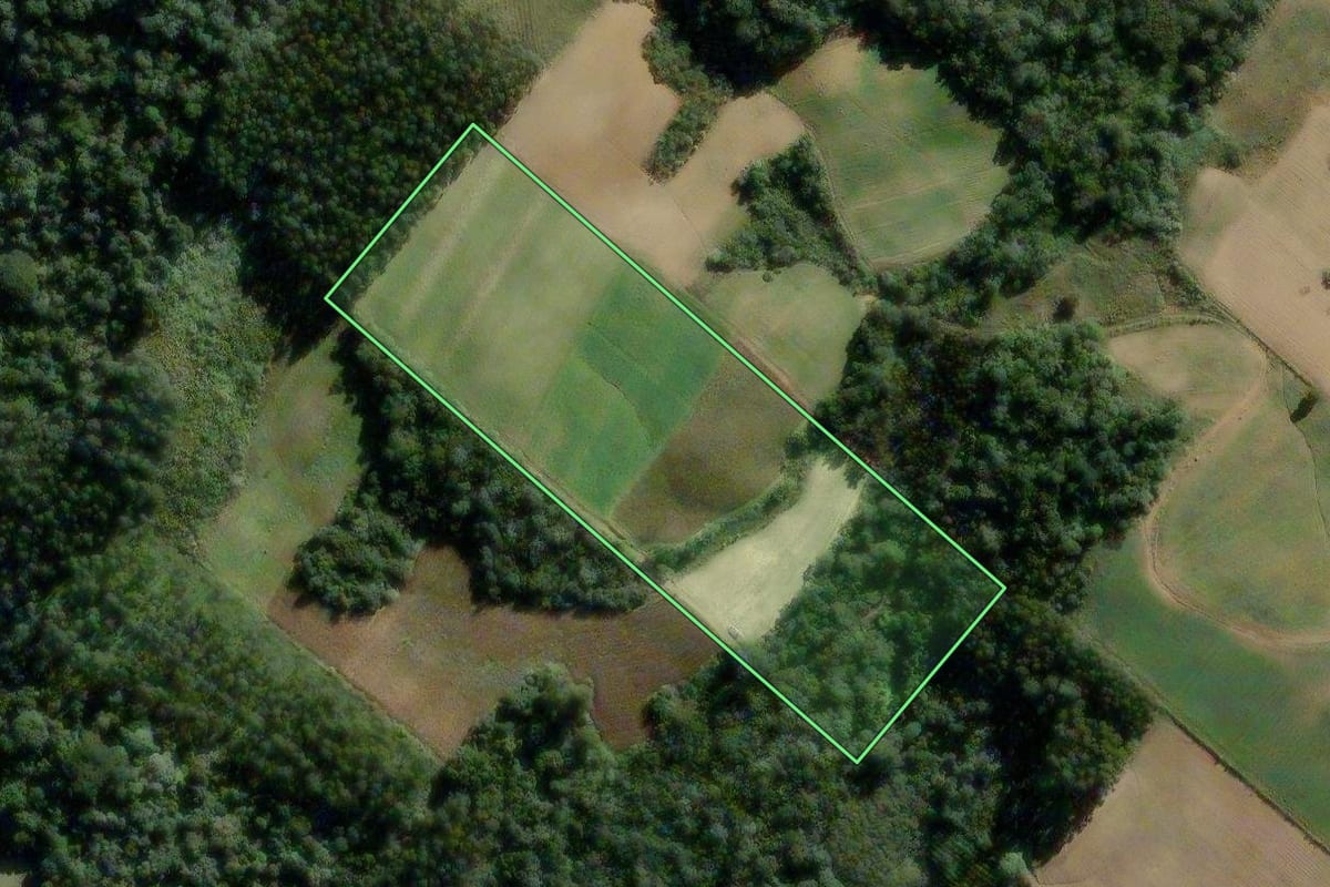 Imagem de satélite do imóvel rural em Pouso Redondo (SC), com o contorno declarado no CAR desenhado por cima.