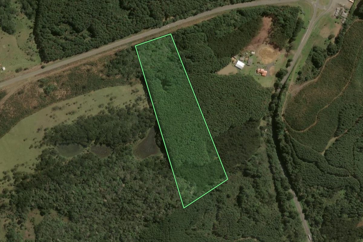 Imagem de satélite do imóvel rural em Santa Cecília (SC), com o contorno declarado no CAR desenhado por cima.