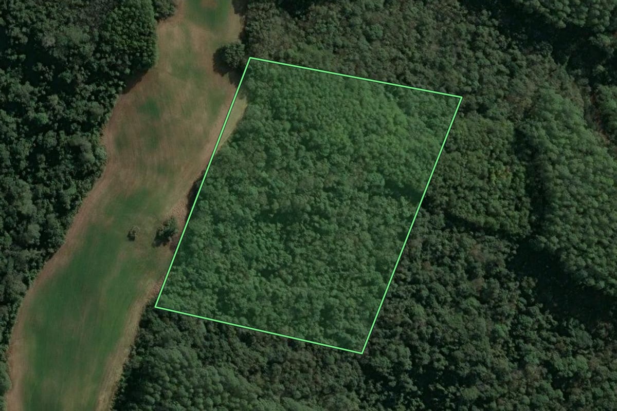 Imagem de satélite do imóvel rural em Seara (SC), com o contorno declarado no CAR desenhado por cima.