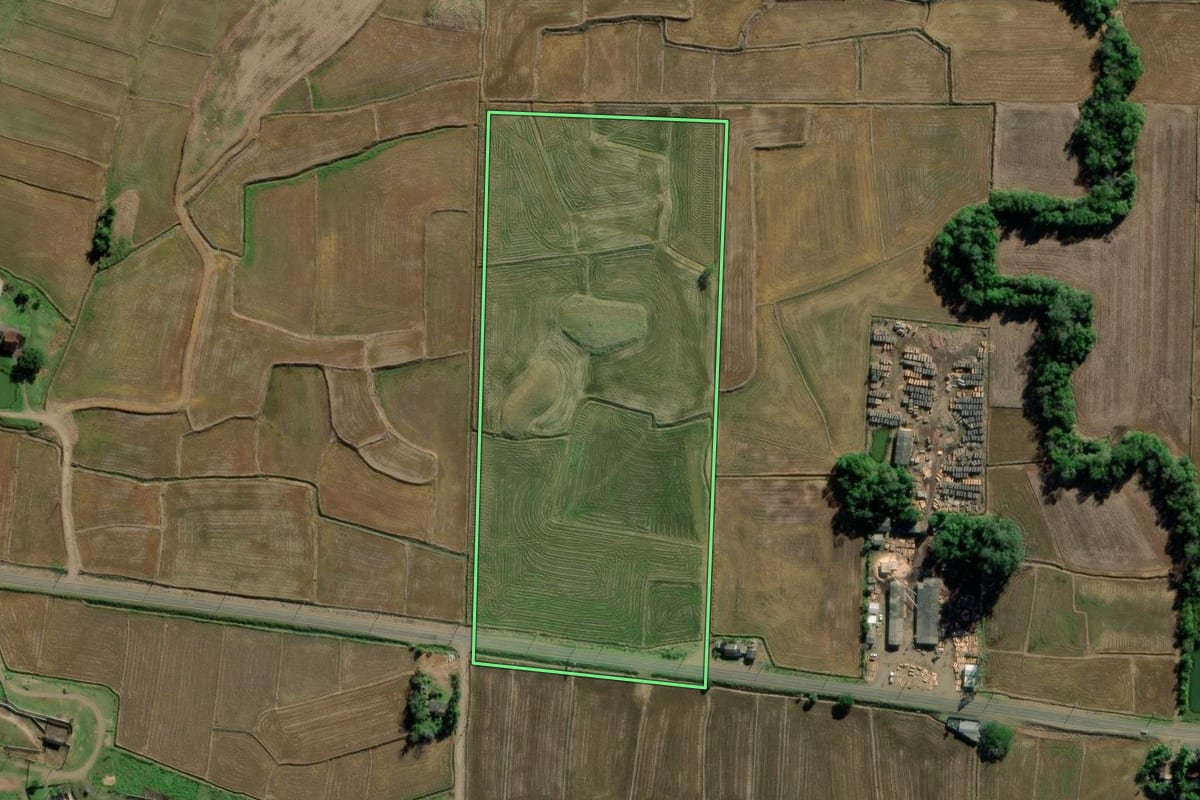 Imagem de satélite do imóvel rural em Timbé do Sul (SC), com o contorno declarado no CAR desenhado por cima.