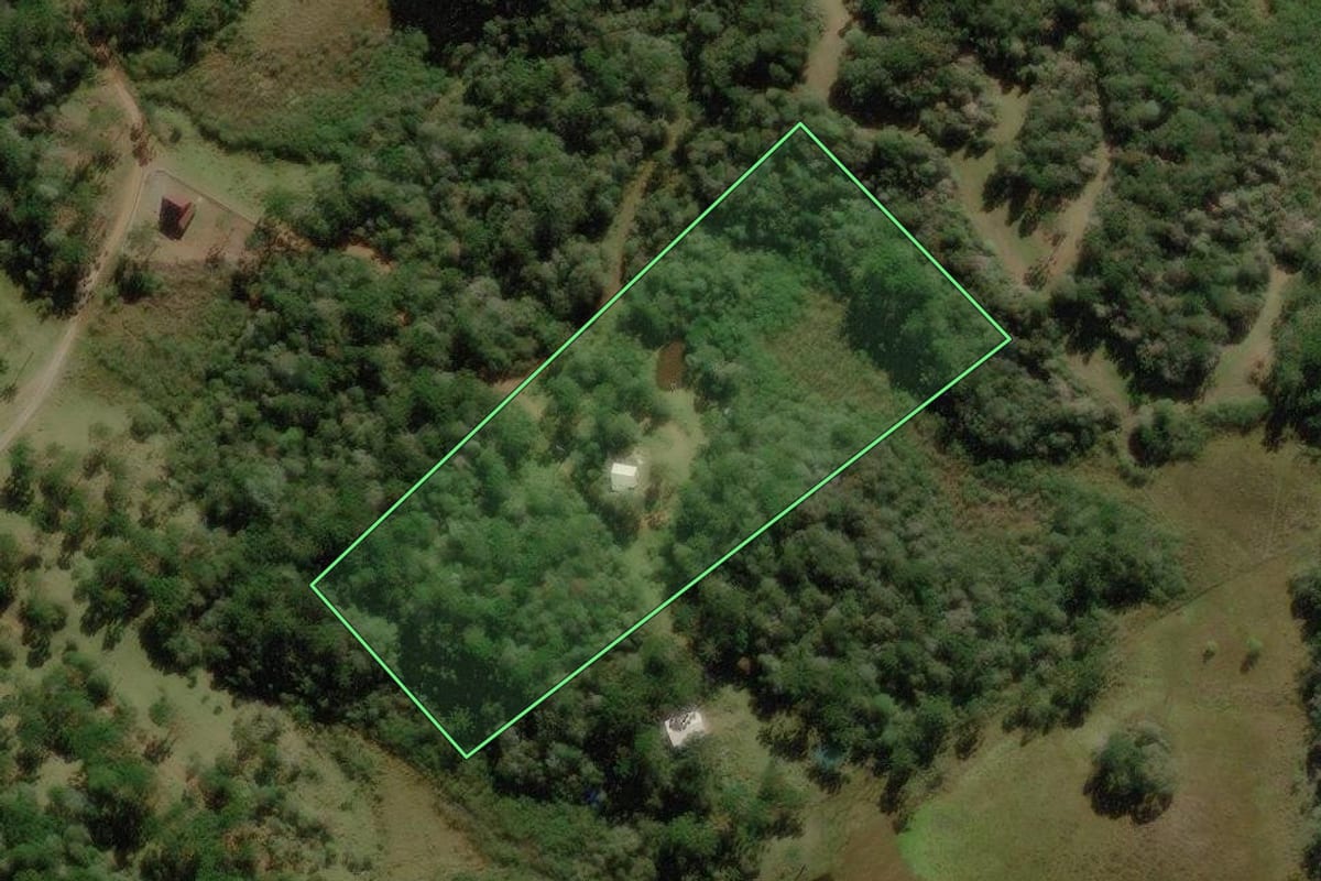 Imagem de satélite do imóvel rural em Urubici (SC), com o contorno declarado no CAR desenhado por cima.