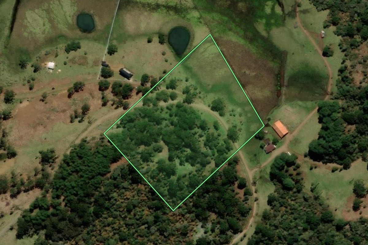 Imagem de satélite do imóvel rural em Urubici (SC), com o contorno declarado no CAR desenhado por cima.