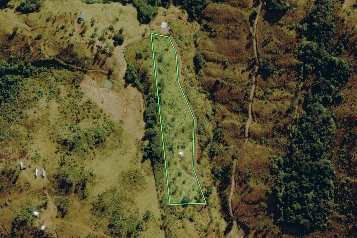 Imagem de satélite do imóvel rural em Urubici (SC), com o contorno declarado no CAR desenhado por cima.