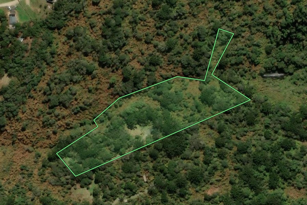 Imagem de satélite do imóvel rural em Urubici (SC), com o contorno declarado no CAR desenhado por cima.