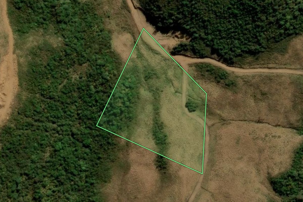 Imagem de satélite do imóvel rural em Urubici (SC), com o contorno declarado no CAR desenhado por cima.