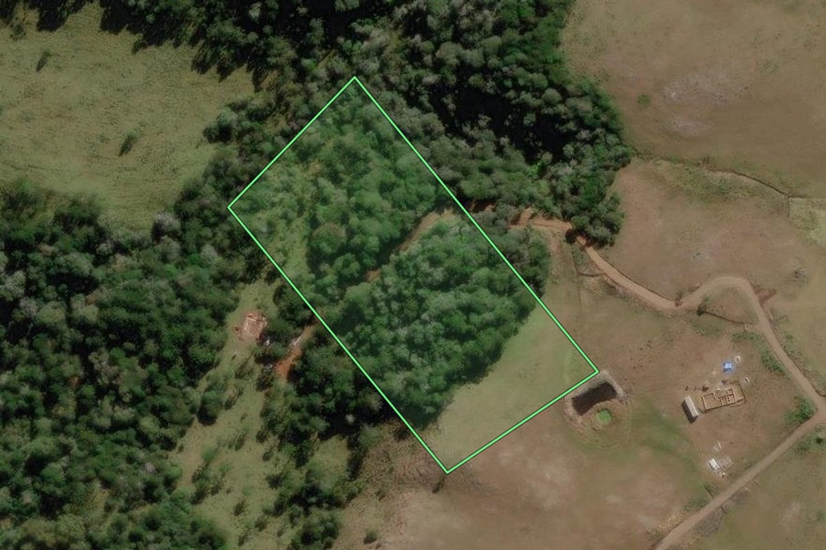 Imagem de satélite do imóvel rural em Urupema (SC), com o contorno declarado no CAR desenhado por cima.