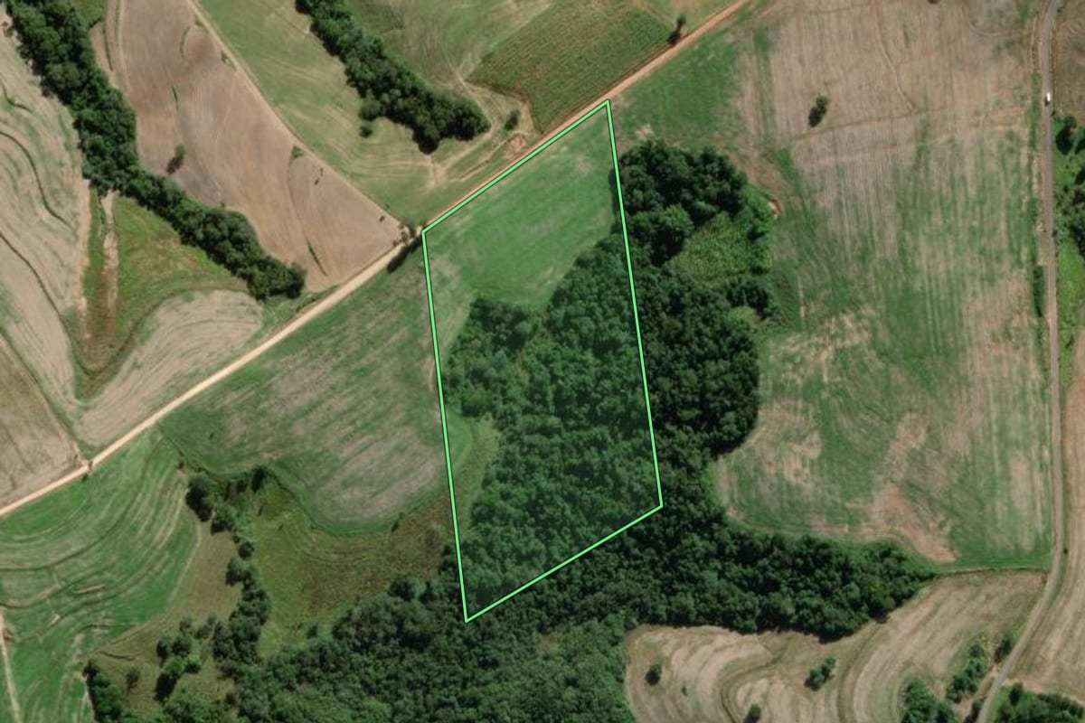 Imagem de satélite do imóvel rural em Itaporanga (SP), com o contorno declarado no CAR desenhado por cima.
