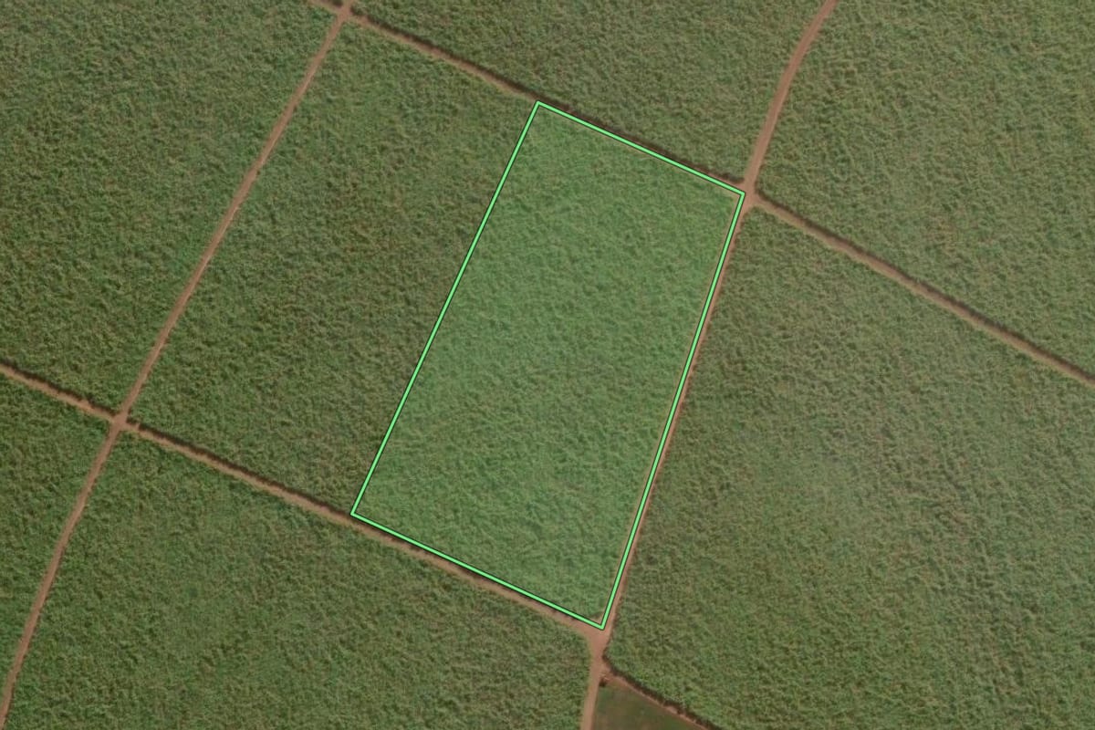 Imagem de satélite do imóvel rural em Lençóis Paulista (SP), com o contorno declarado no CAR desenhado por cima.