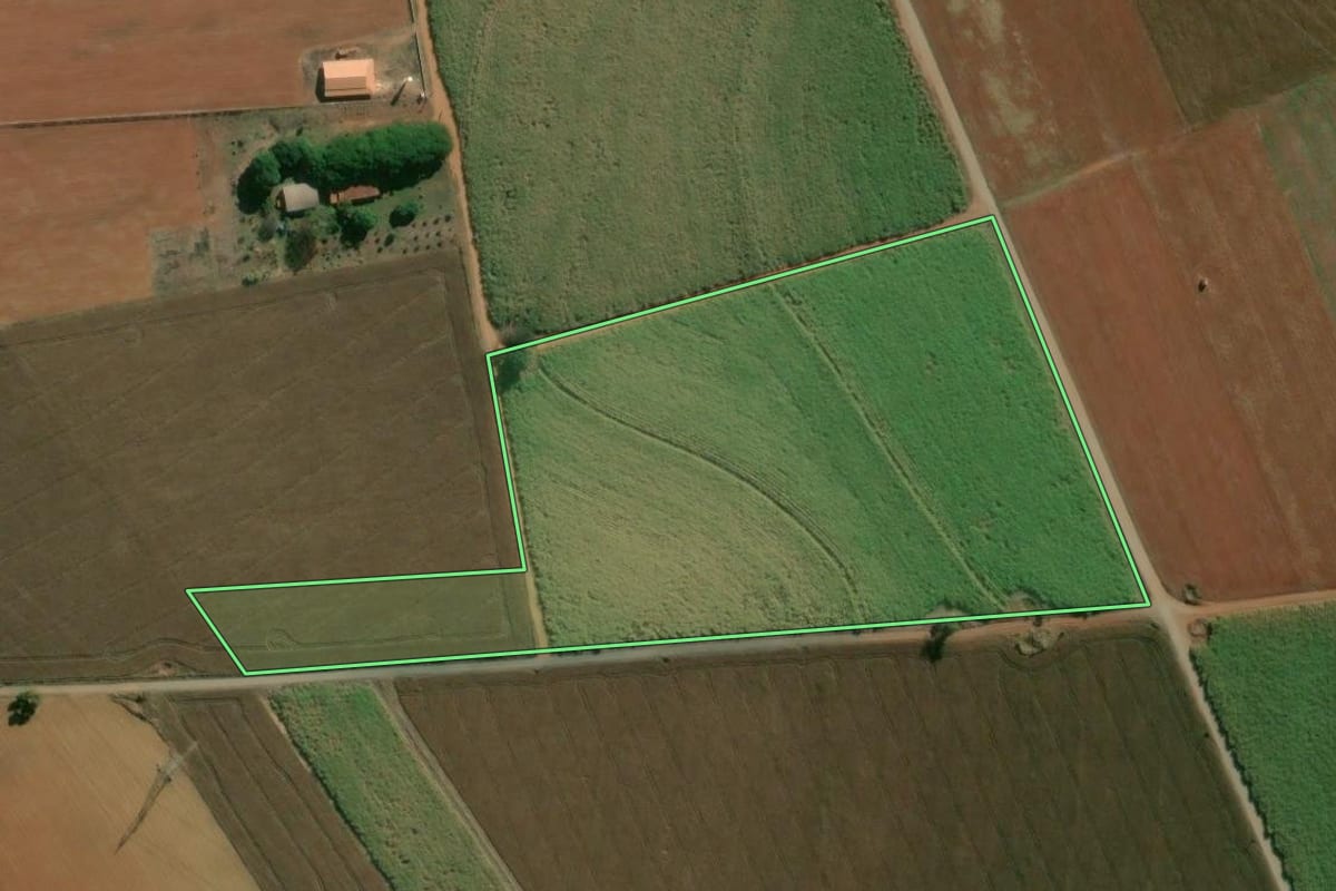 Imagem de satélite do imóvel rural em Limeira (SP), com o contorno declarado no CAR desenhado por cima.