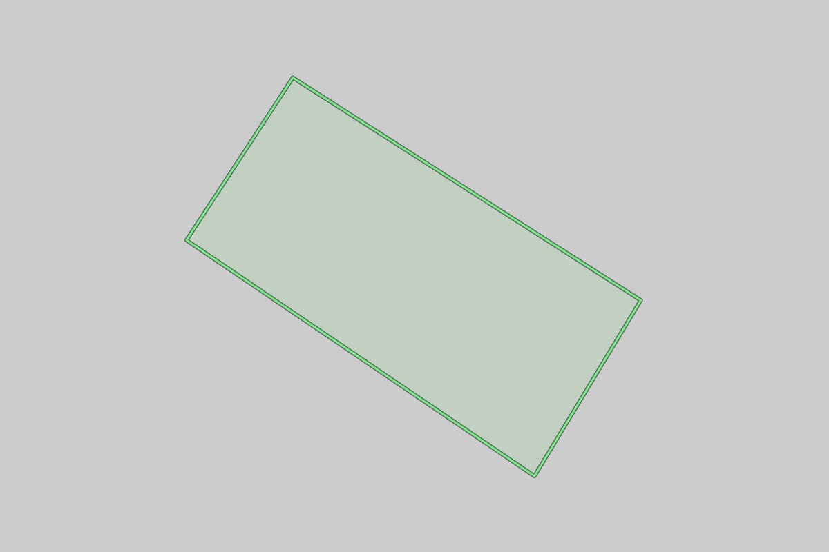 Imagem de satélite do imóvel rural em Rosana (SP), com o contorno declarado no CAR desenhado por cima.